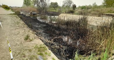 Incendio en el Parque del Agua